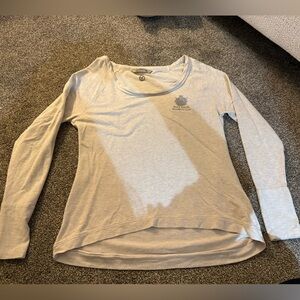 Elegant Light Gray Long Sleeve Top